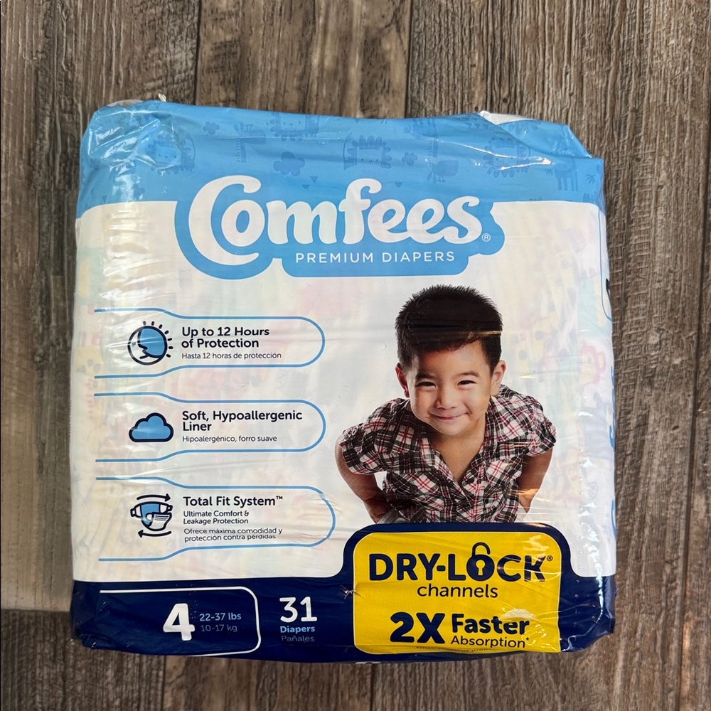 Comfees Premium Diapers Pack 31, 4 22-37lbs 10-17kg